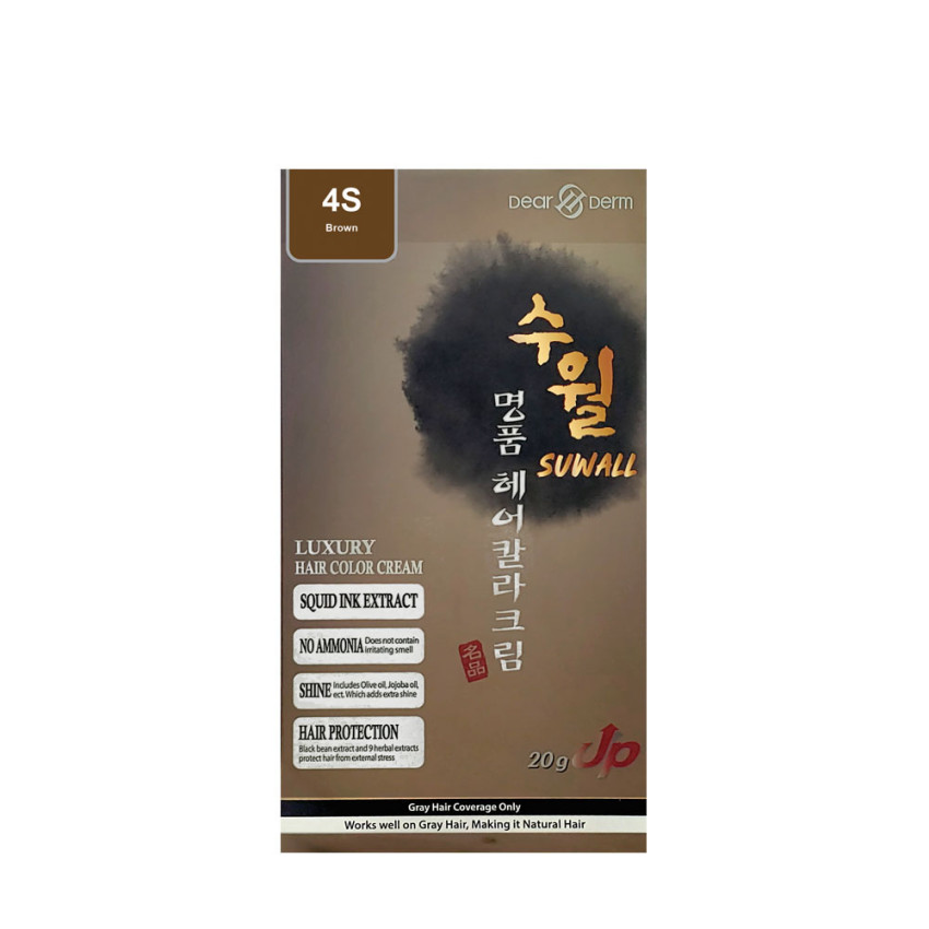 Dearderm Suwall Luxury Hair Color Cream 4S(Brown) 120g + 120g Dearderm Suwall Luxury Hair Color Cream 4S(Brown) 120g + 120g